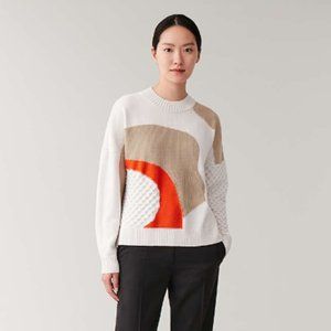 COS Contrast Knit Jumper Sweater